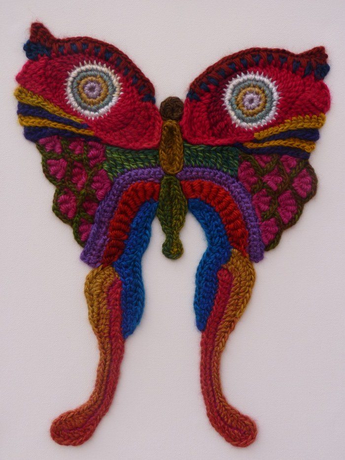 crochet butterfly art benoot