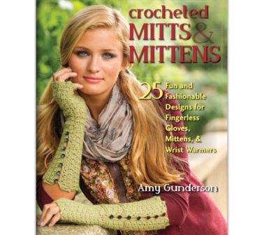 crocheted mitts and mittens