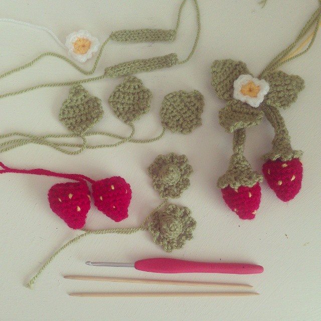 forestflowerdesigns crochet strawberry