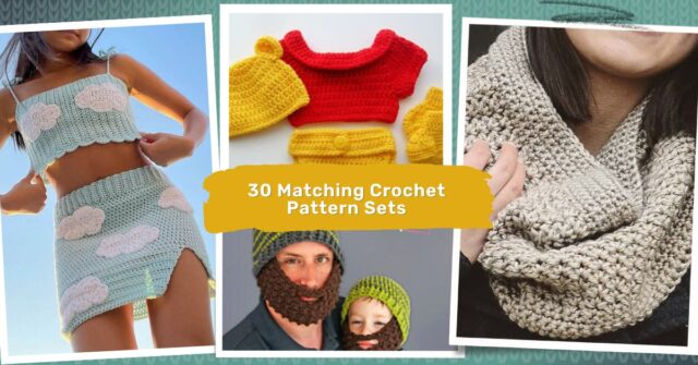 matching crochet pattern sets