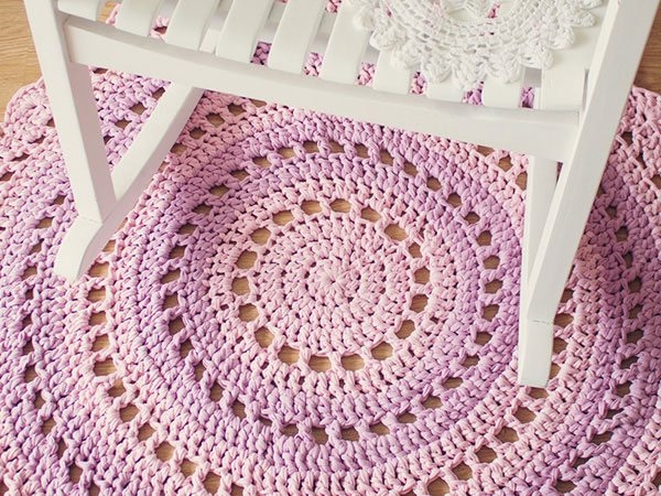 tshirt yarn mandala rug tutorial