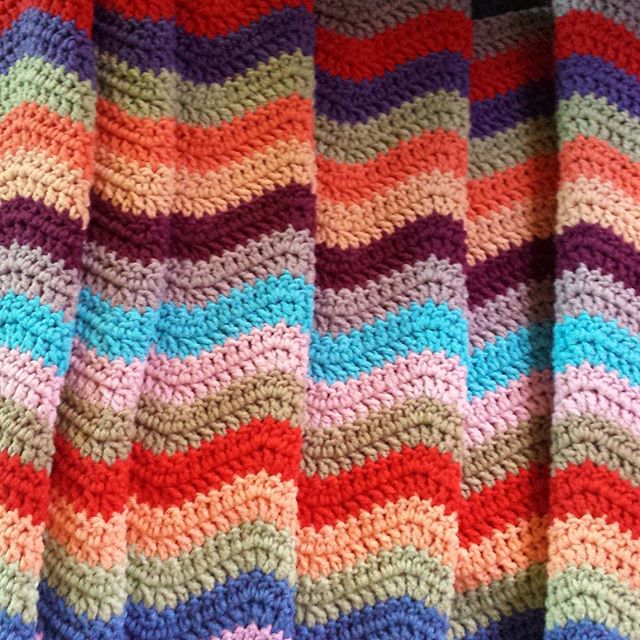 buttermilkcandy crochet colorful ripple blanket