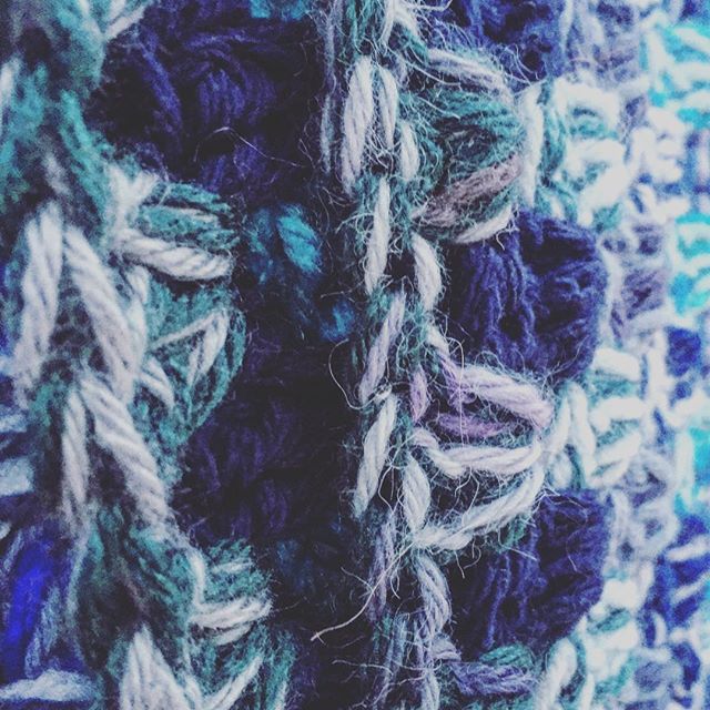 fuzzy blue crochet