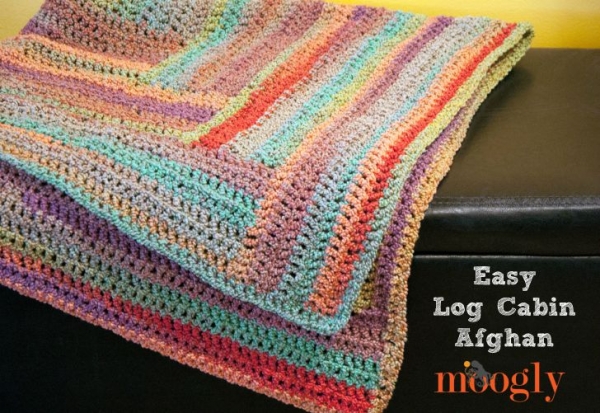 log cabin crochet blanket pattern