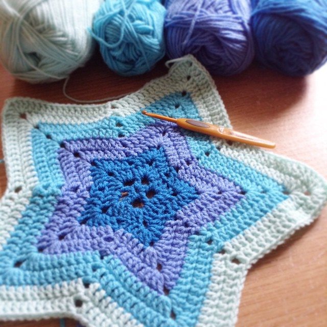 patternpiper crochet star ripple blanket