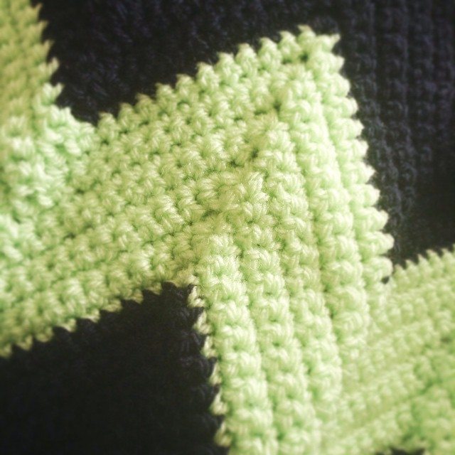 pattperpiper green chevron crochet