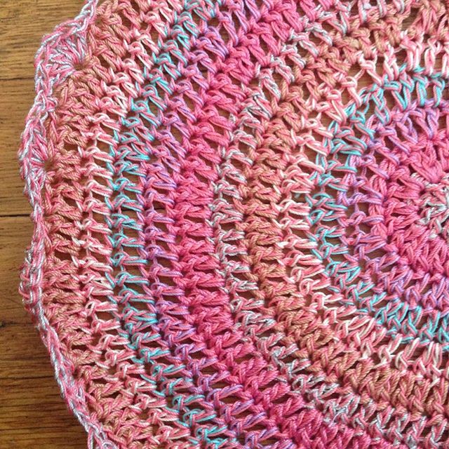 pink colored thread crochet mandala