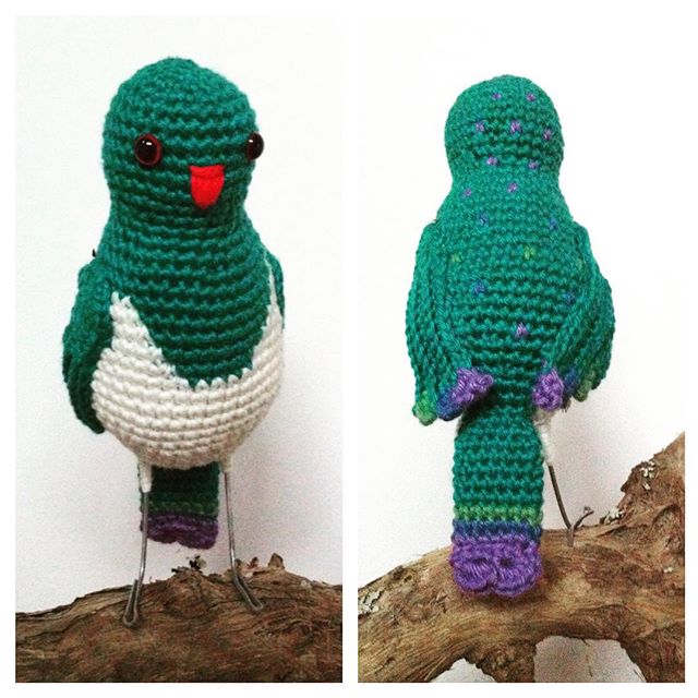ponytales_ crochet pigeon
