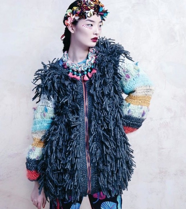 high fashion crochet with fringe