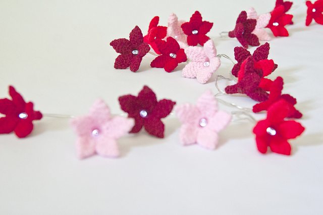 crochet flower fairy light pattern