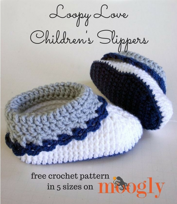 crochet slippers free pattern