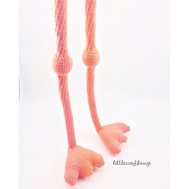 littlecosythings crochet flamingo legs