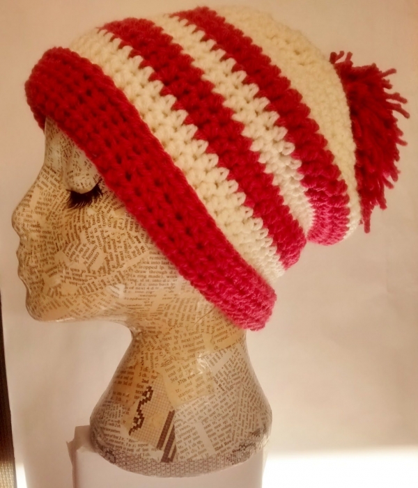 striped crochet hat free pattern