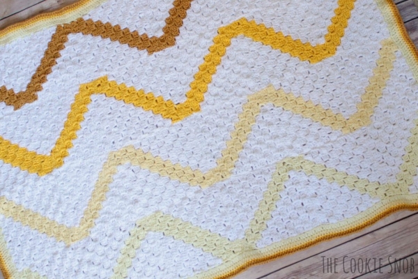 c2c chevron crochet baby blanket free pattern