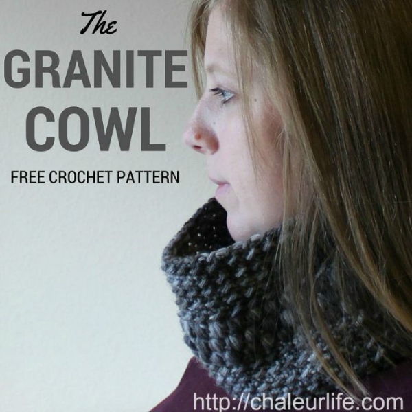 granite cowl free crochet pattern
