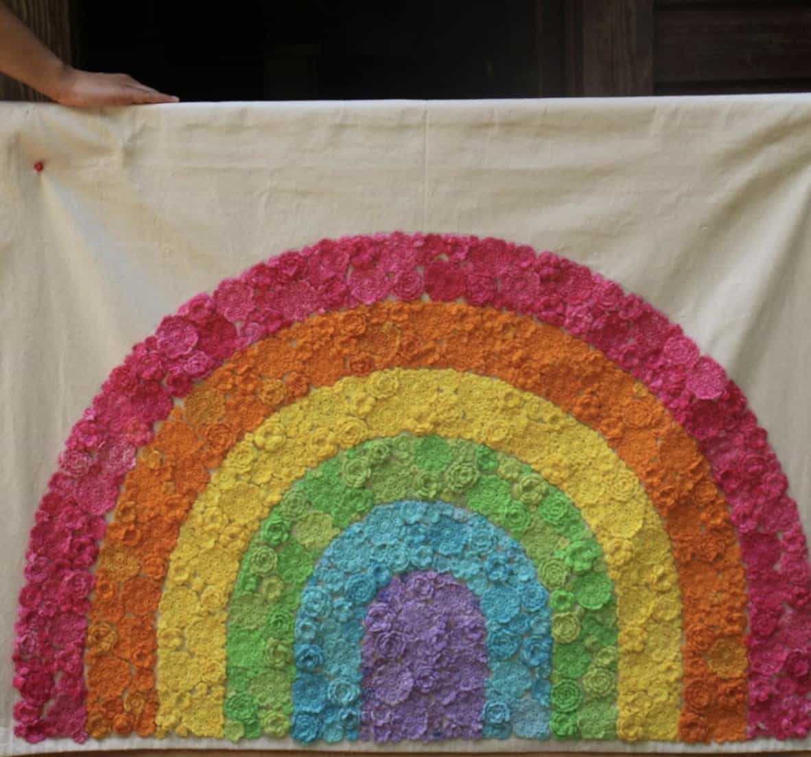 Meet Crochet Lover Ana of Woolyana – Moving and Beautiful 2 Flower Pride Rainbow