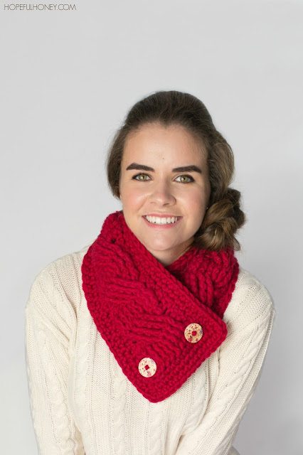cabled crochet neck wrap pattern