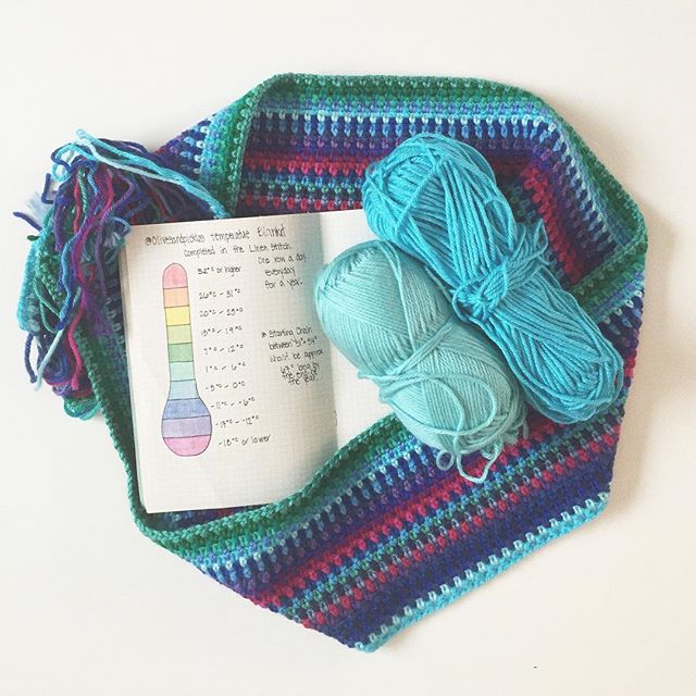 olivesandpickles crochet temperature scarf