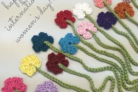international womens day crochet flowers
