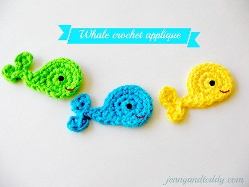 whale applique free crochet pattern