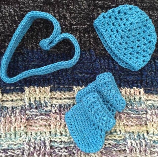 crochet baby set