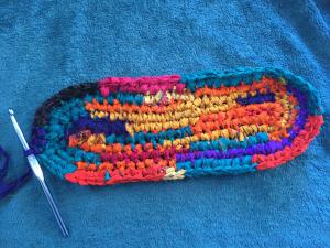 oval rag rug crochet