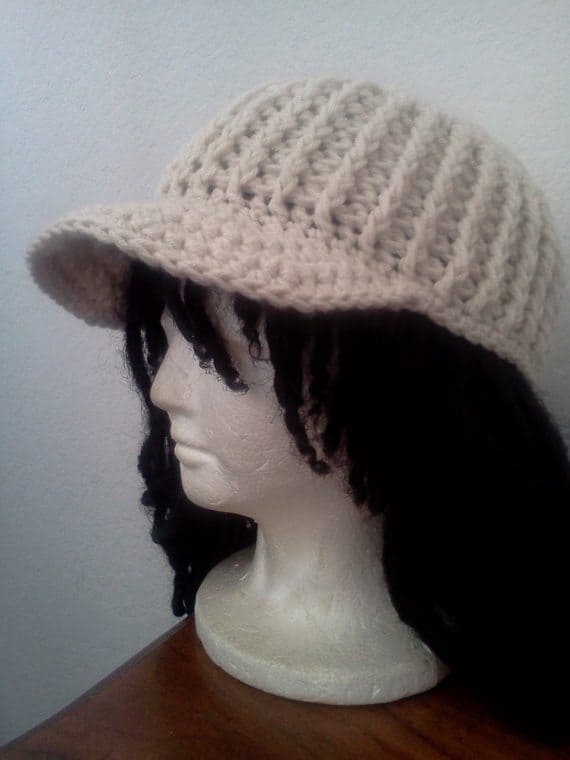 crochet hat with brim by kesahe
