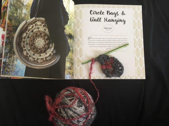 colorful crochet book detail
