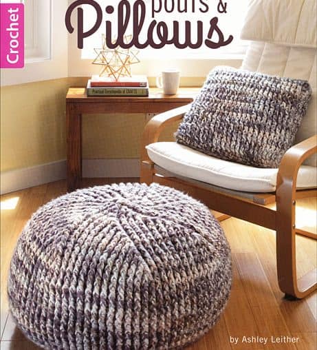 crochet poufs and pillows