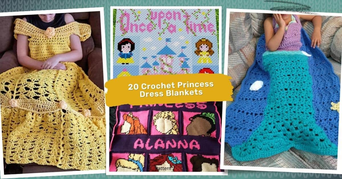 crochet princess dress blanket