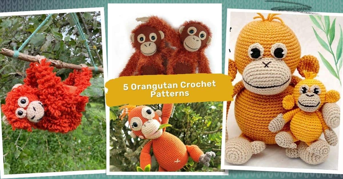 endangered animal crochet: orangutan