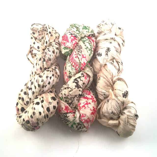 handmade sari ribbon yarn