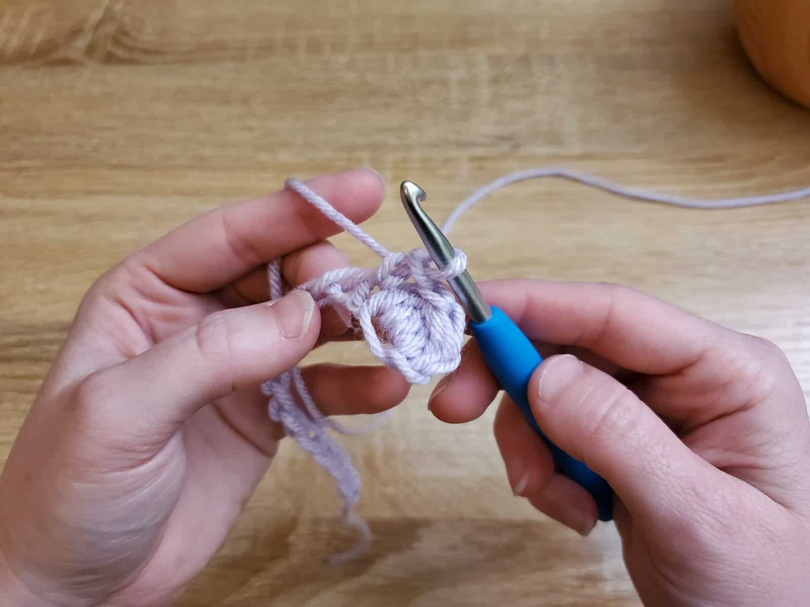 Bobble Stitch (step 11) - Single crochet