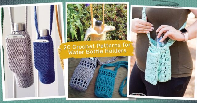 20 Crochet Patterns for Water Bottle Holders