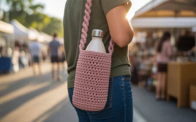 candid photo of a crocheted water bottle HyE07QFSTlOtygsyN8BHfQ uULopo5bRSuisqN9b4TLRA