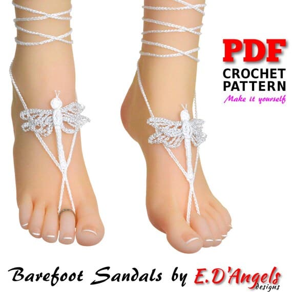 Ewandastore 2Pcs Summer Bridal Beach Wedding Foot Jewelry Gift Sexy Ankle  Bracelet Crochet Barefoot Sandals for Women, New Nude Shoes(Orange) :  Amazon.co.uk: Fashion