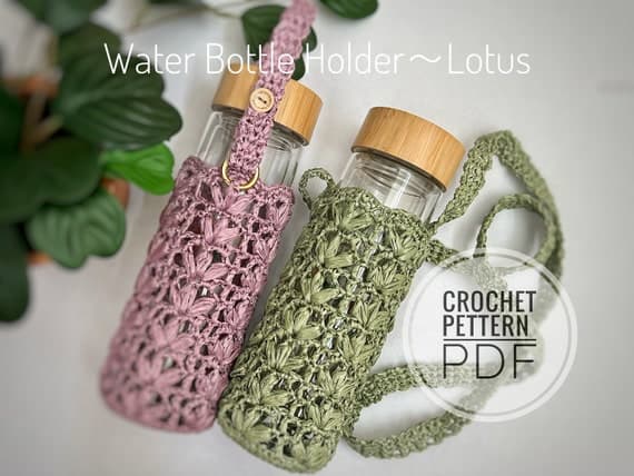 12 Free Water Bottle Crochet Patterns - CAAB Crochet