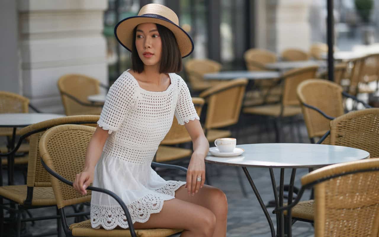 white christmas dresses Elea Crochet Dress