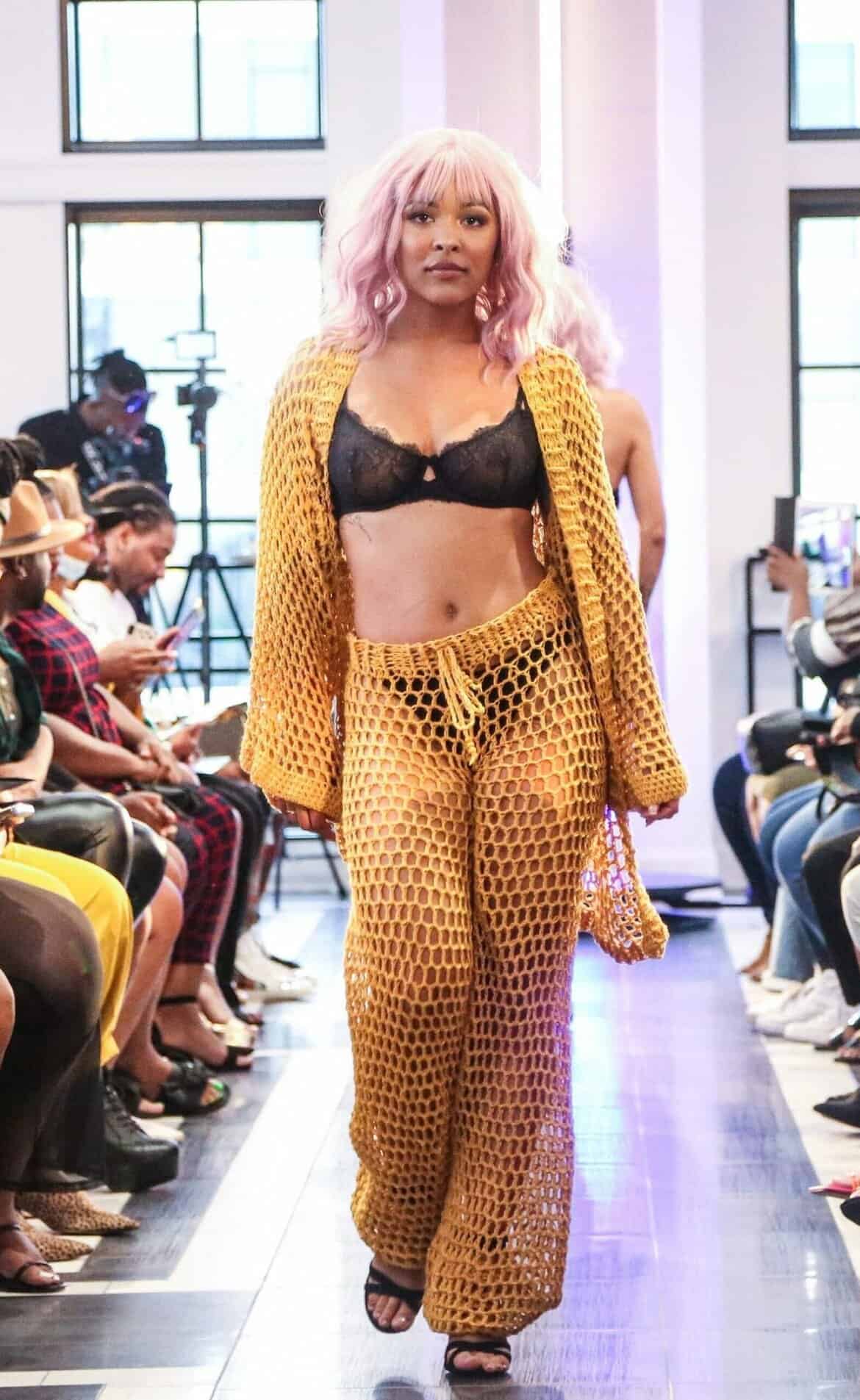 Open Weave Crochet Pants
