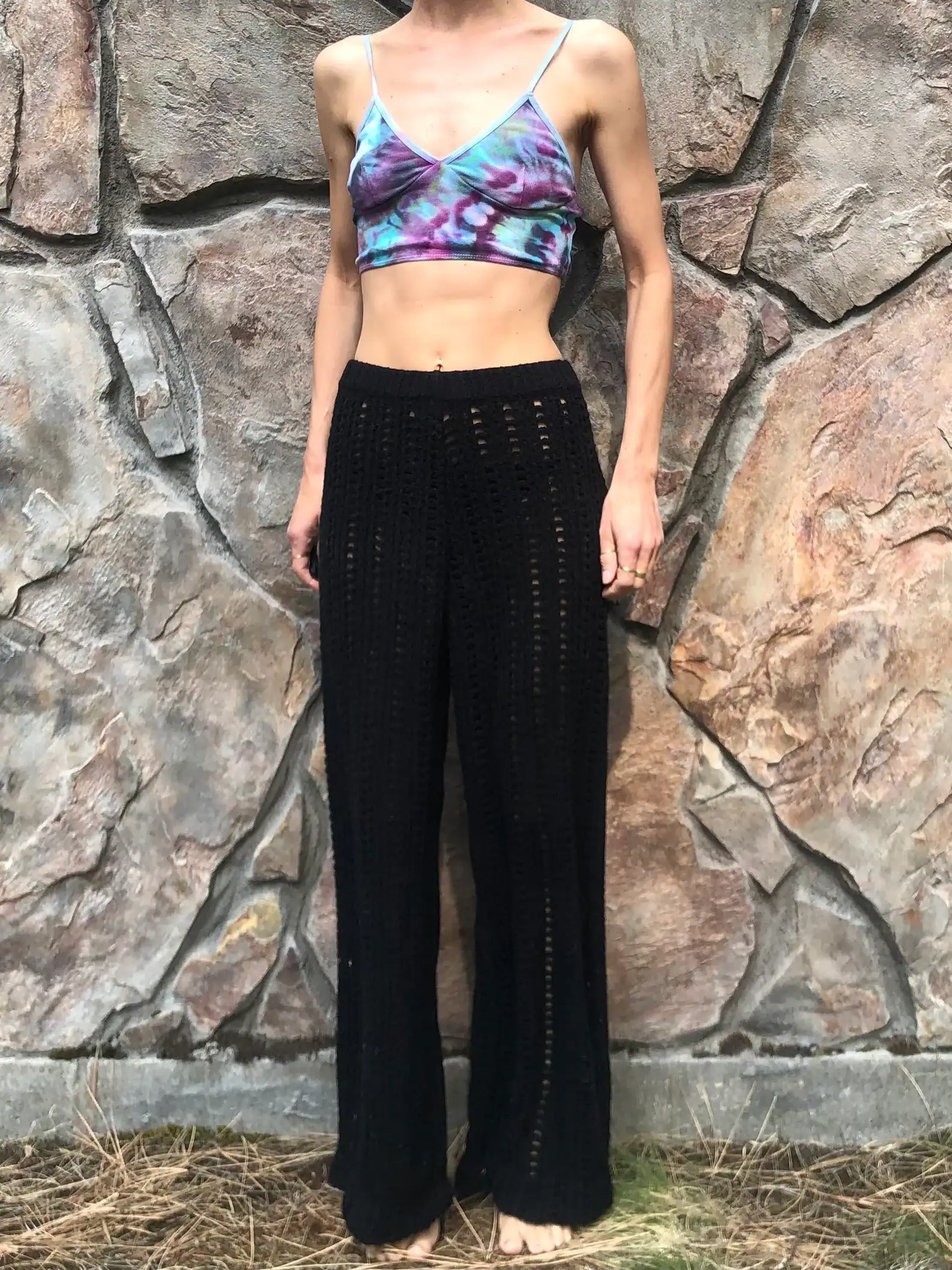 70s Crochet Wide-Legged Pants