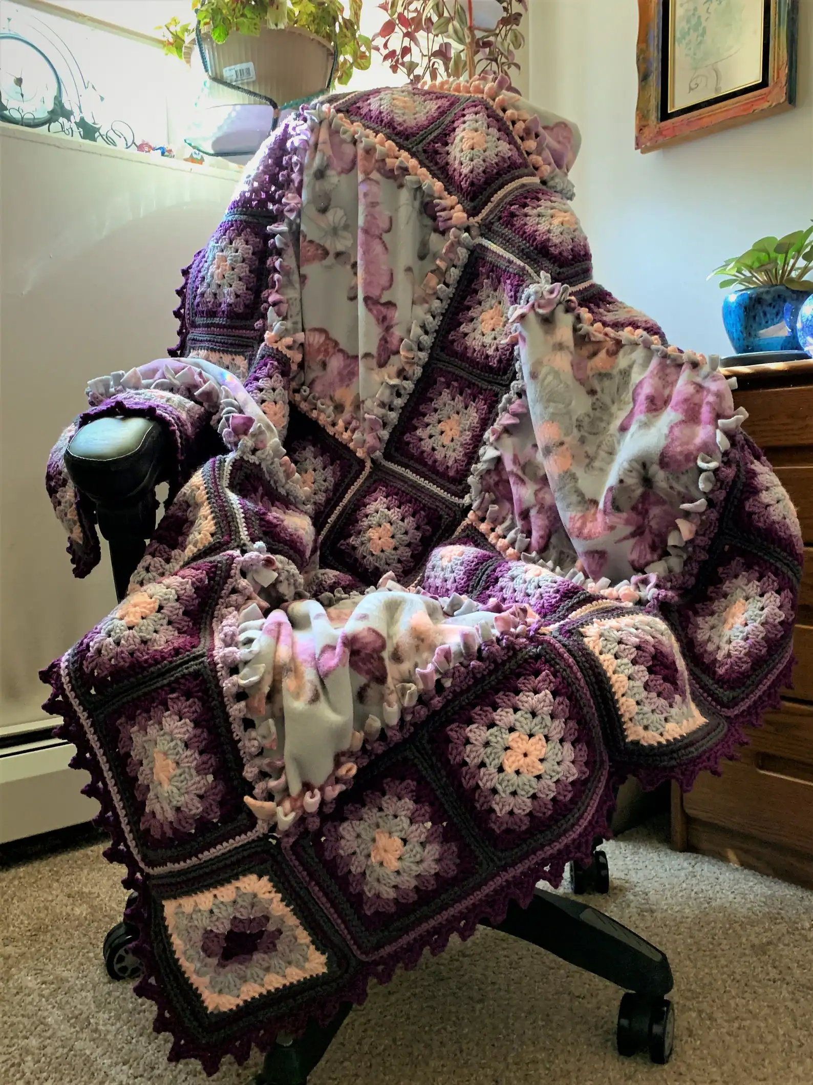 20 Beautiful Crochet Quilt Patterns You Will Want to Make 11 Granny Square Tie Quilt Pattern