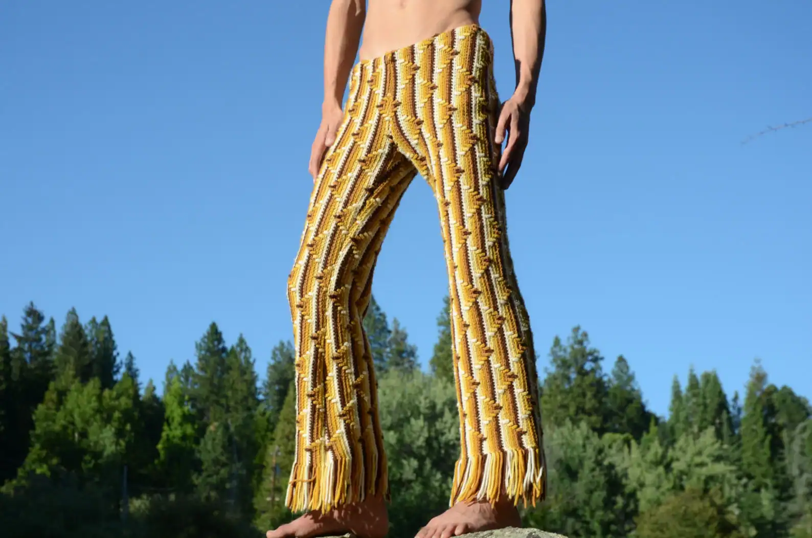 Custom Upcycled Crochet Pants