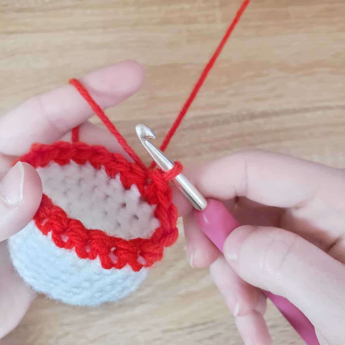 Brim Crochet slp st to first loop