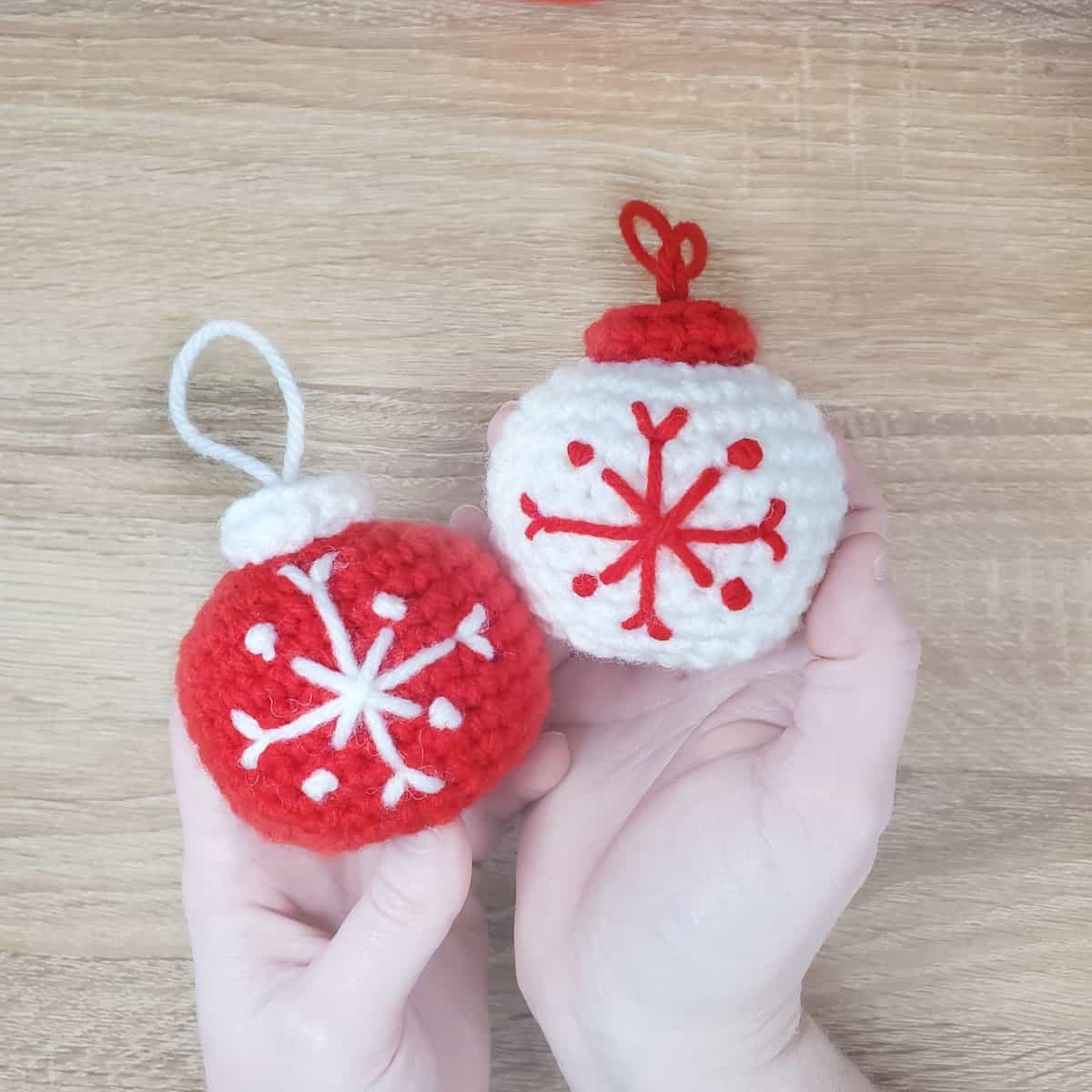Completed Snowflake Globes