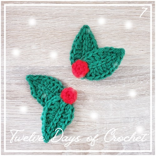 Mistletoe and Holly Applique Crochet Pattern