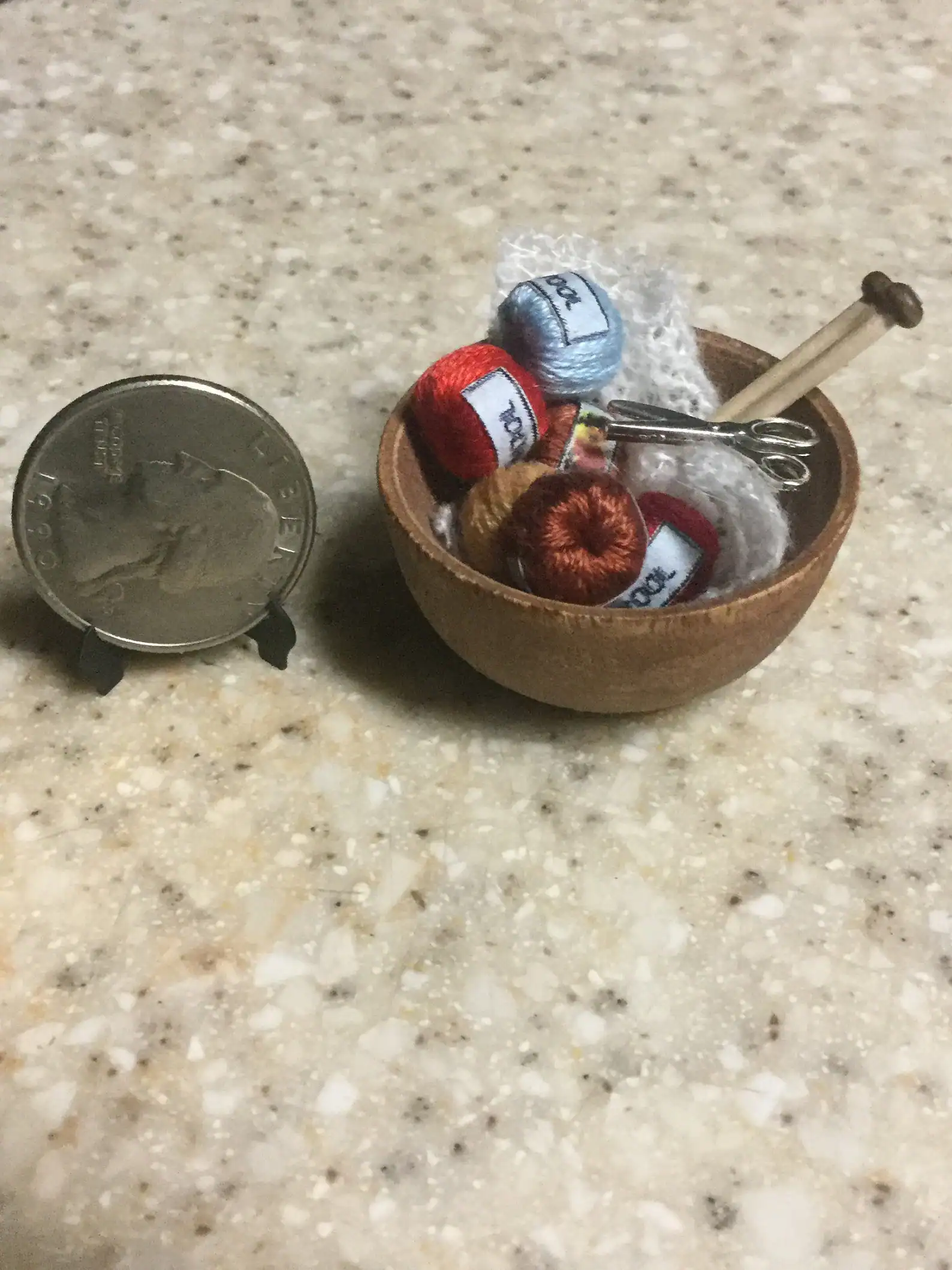 Dollhouse Knitting Basket