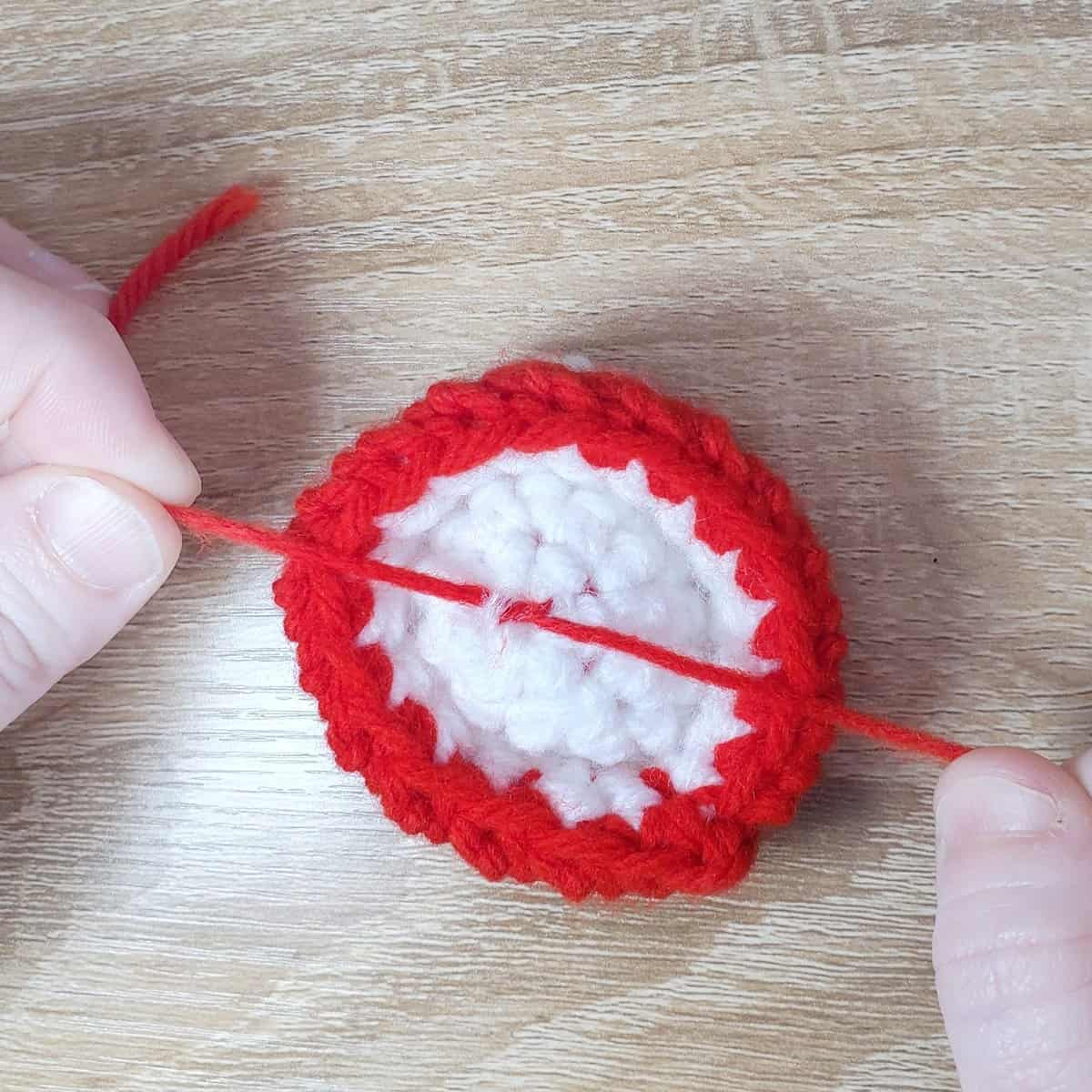 sew long yarn ends 3