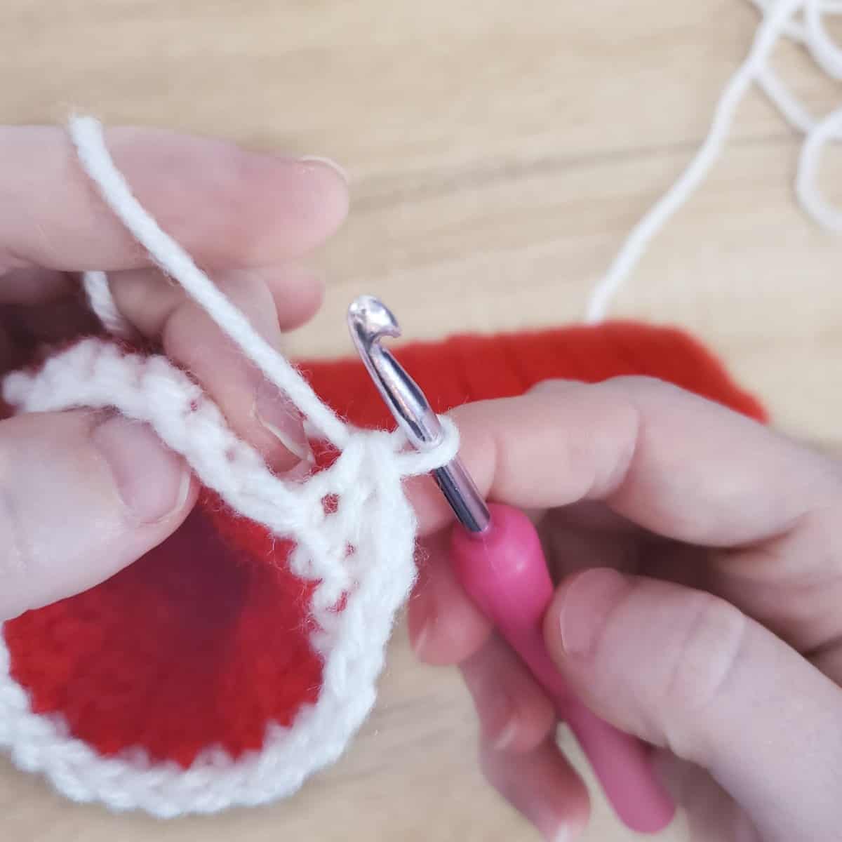 single crochet in the back loop