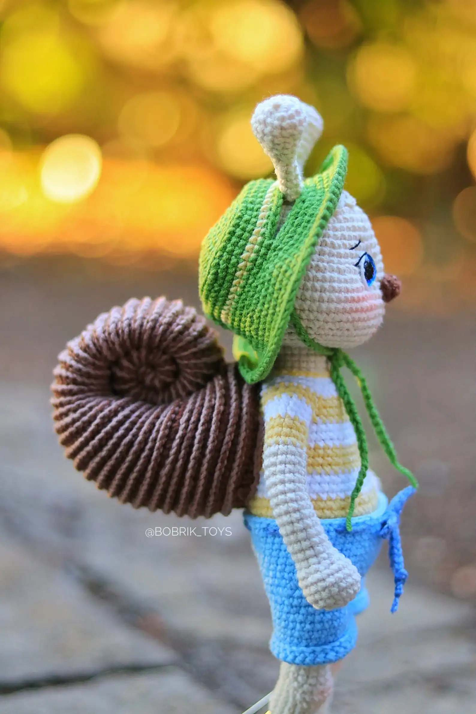 20 Incredible Crochet Snails, Slugs, Caterpillars, and Worms 12 Chris the Snail Crochet Pattern