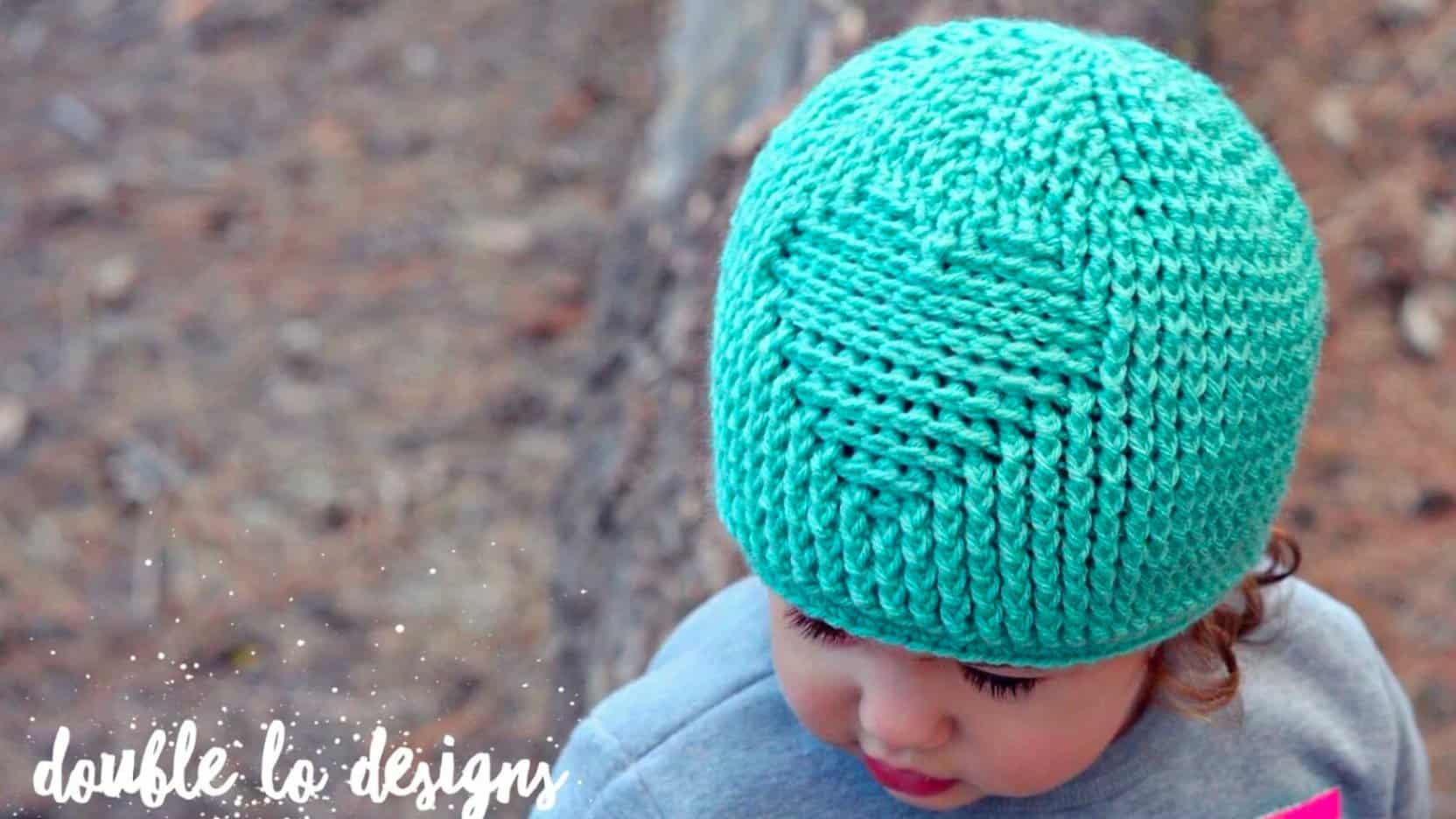 Crochet Pattern for Embossed Heart Beanie Hat